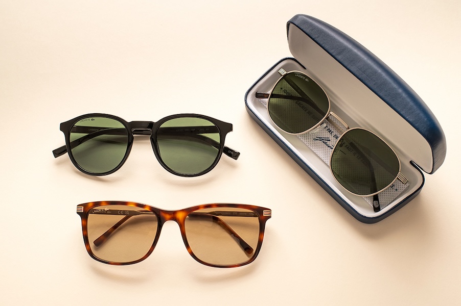 trio of lacoste sunglasses